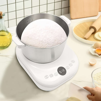 1.85Gal (7.3QT) Household Electric Dough Mixer with Built-In Ferment Proof Function, All-in-One Automatic Bread & Pizza Dough Maker, Food-Grade 304 Stainless Steel Bowl, Smart Microcomputer Timing Control