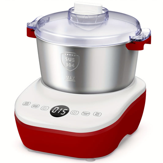 1.85Gal (7.3QT) Household Electric Dough Mixer with Built-In Ferment Proof Function, All-in-One Automatic Bread & Pizza Dough Maker, Food-Grade 304 Stainless Steel Bowl, Smart Microcomputer Timing Control