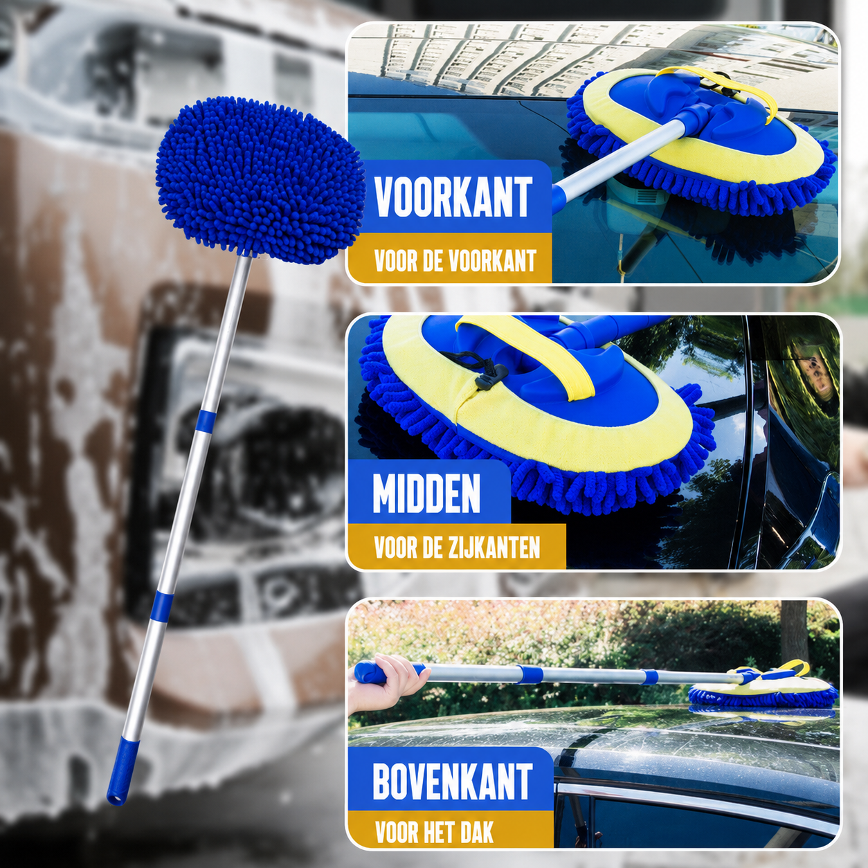 FlexiWash™ | Krasvrij Auto Wassen Zonder Rekken