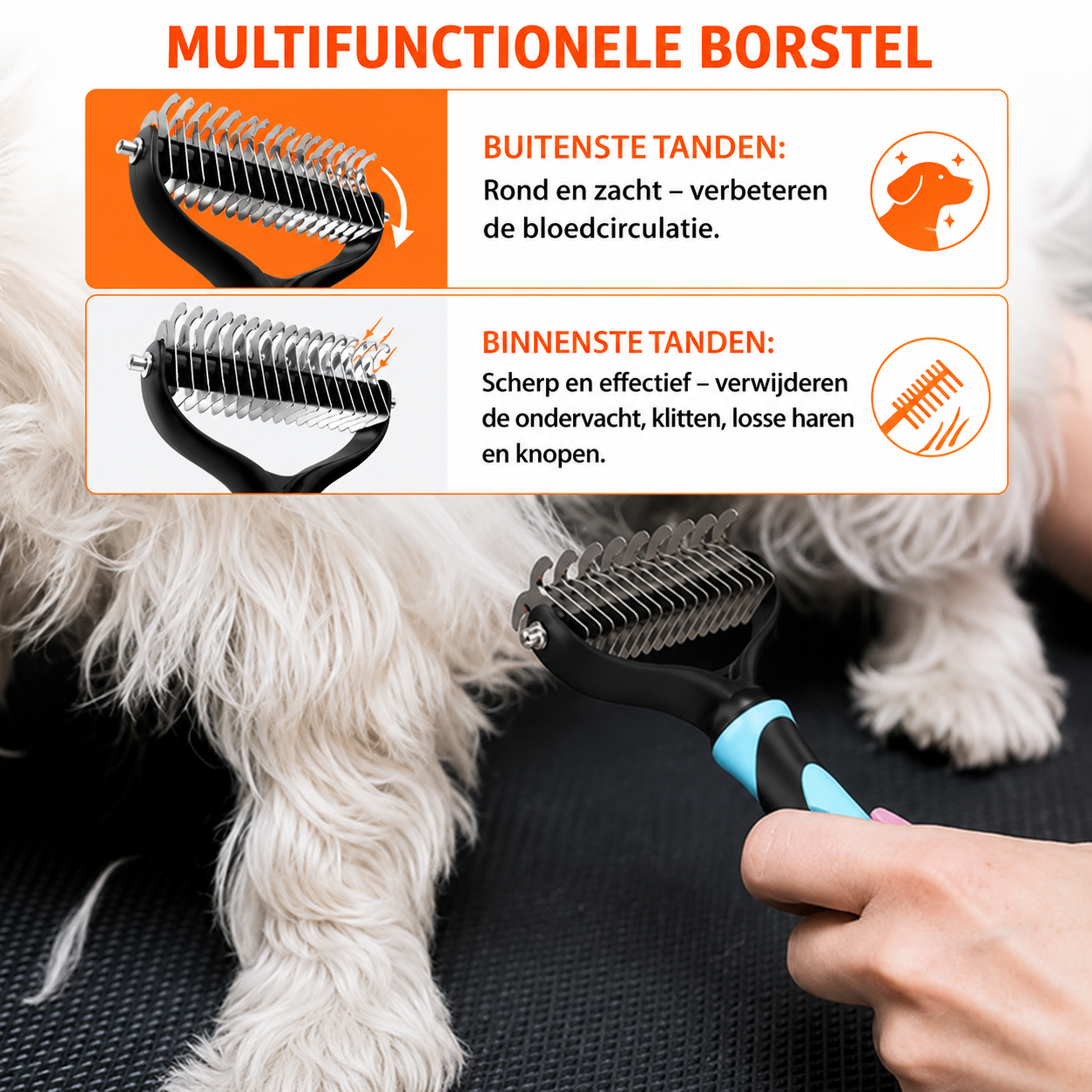 FurEase™ | Verwijdert klitten en losse haren moeiteloos