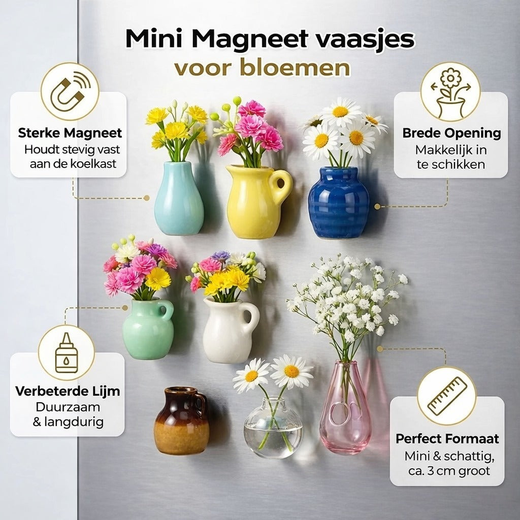 MiniMag Vase I Compacte keramische vaas met magneet