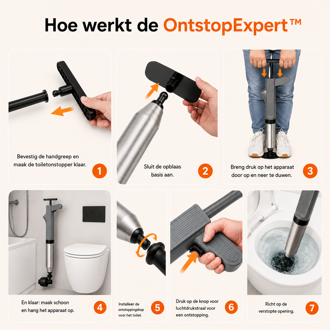 OntstopExpert™ | Verwijdert hardnekkige verstoppingen binnen enkele seconden
