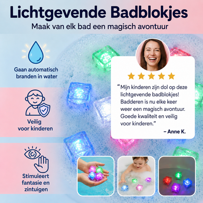 GlowBath™ | Magische lichtkubussen voor in bad