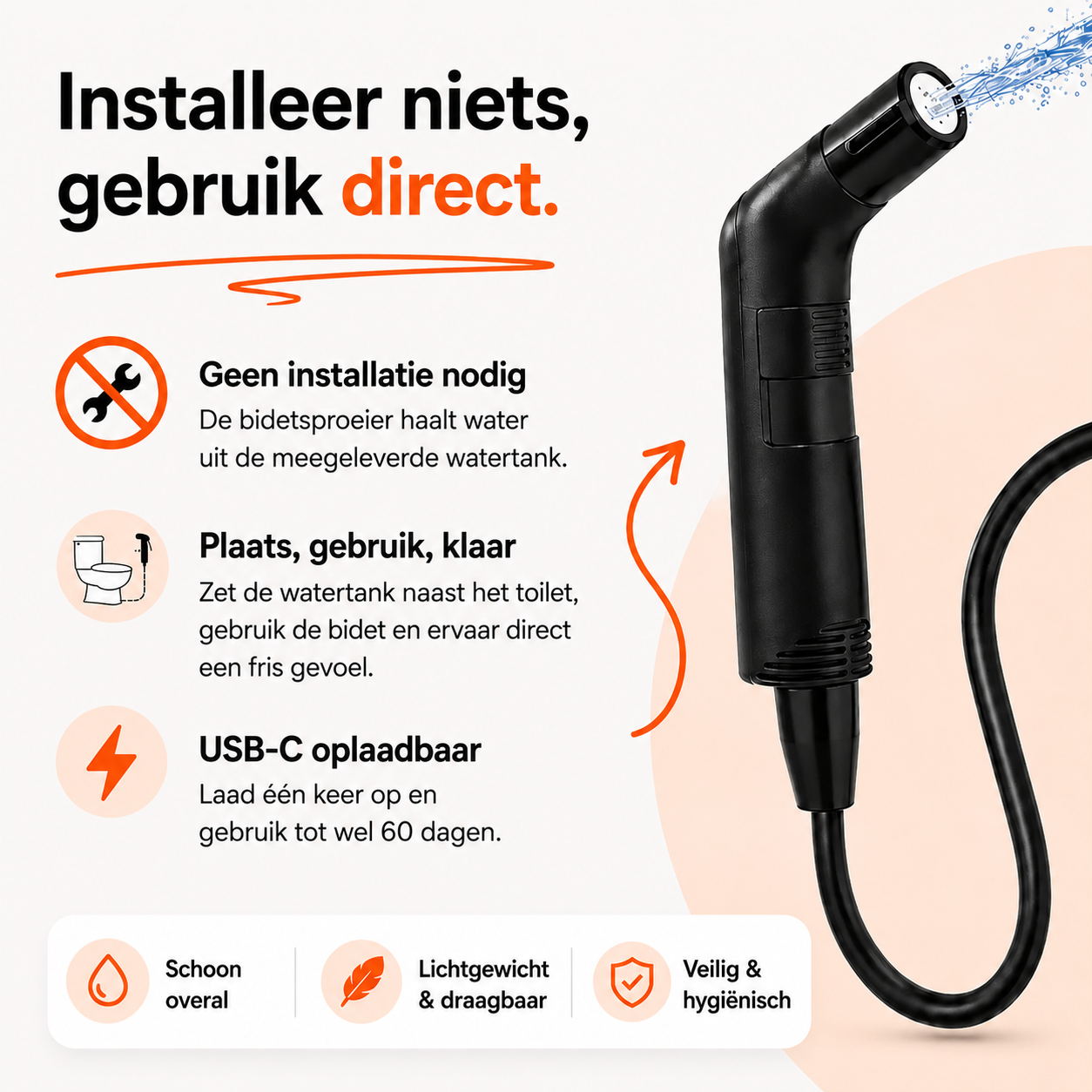 Draagbare Bidet - Frisheid Zonder Installatie