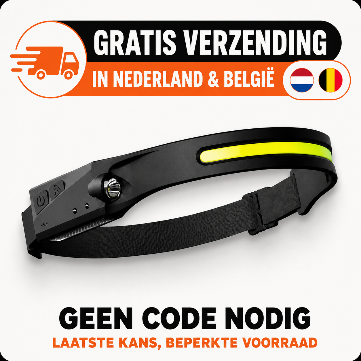 WideBeam™ | LED Hoofdlamp Zonder Tunnelvisie