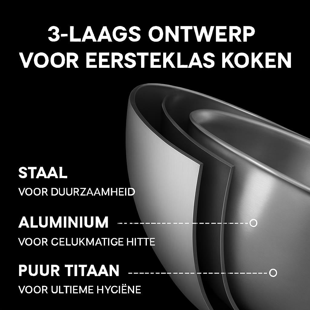 CleanCook Pan™ | Gezond & veilig koken met titanium antiaanbak
