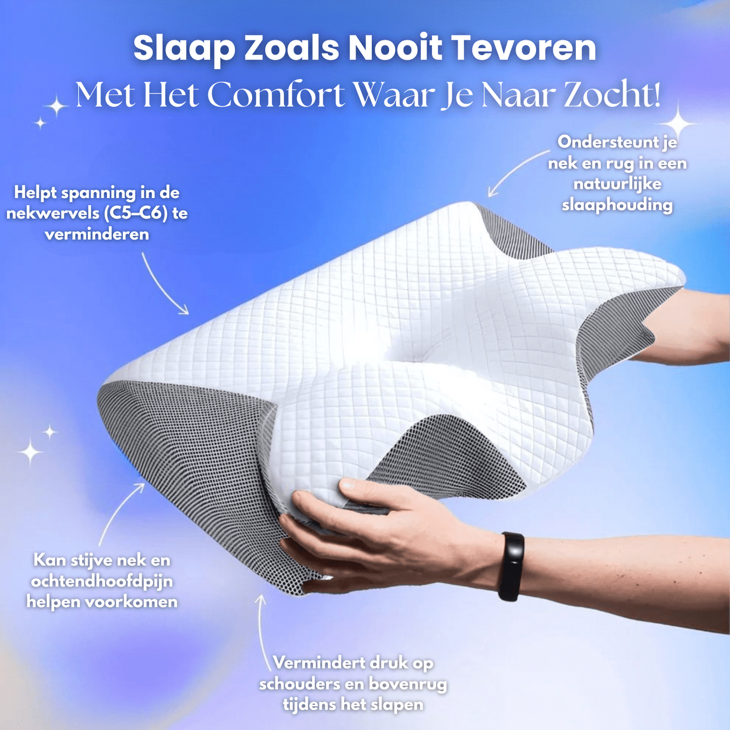 DeepRest™ Nekkussen | Ergonomische memory foam ondersteuning voor pijnvrije nachten
