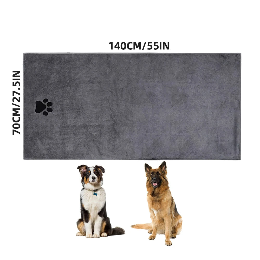 3 Maatopties Microvezel Huisdierbadhanddoek Geborduurd Superzacht Absorberend Katten- en Hondenverzorgingsartikelen