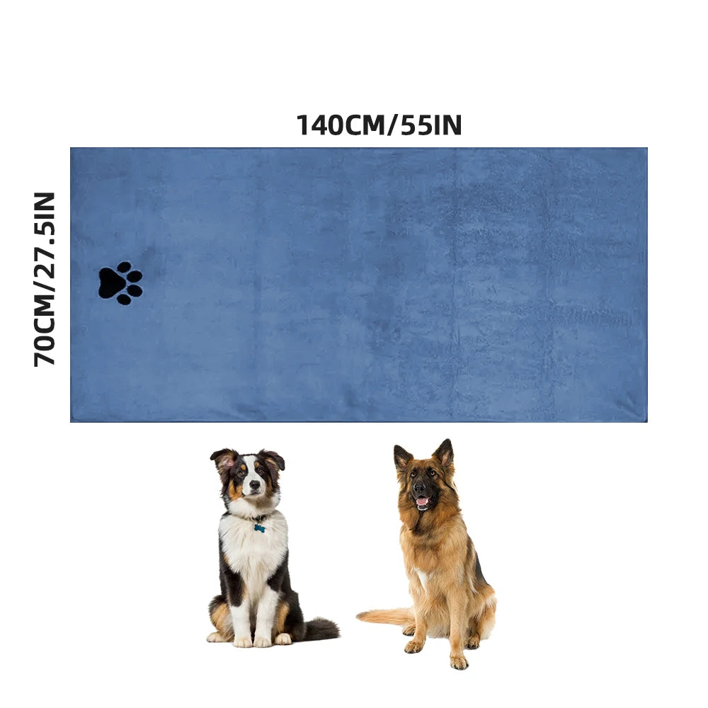 3 Maatopties Microvezel Huisdierbadhanddoek Geborduurd Superzacht Absorberend Katten- en Hondenverzorgingsartikelen