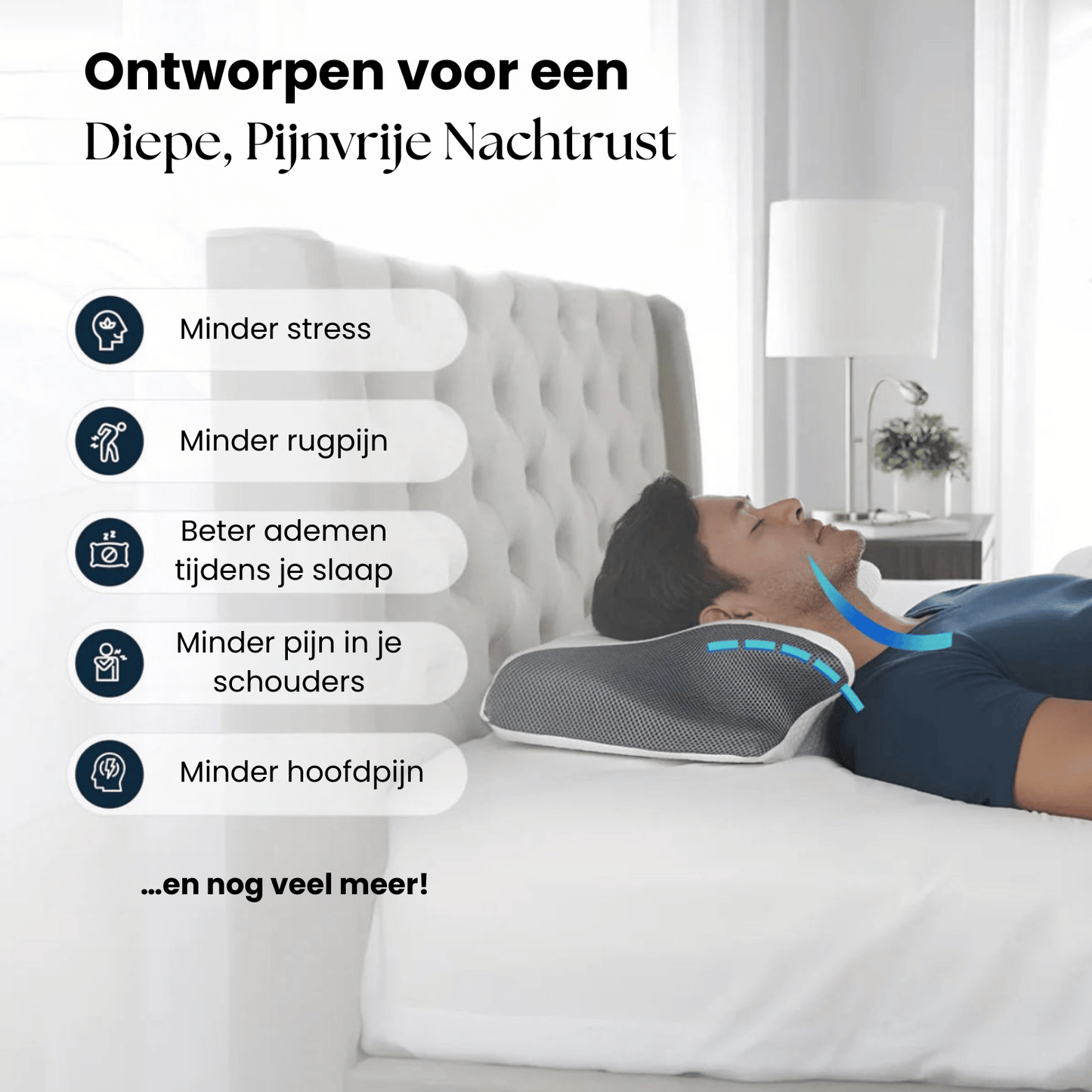 DeepRest™ Nekkussen | Ergonomische memory foam ondersteuning voor pijnvrije nachten