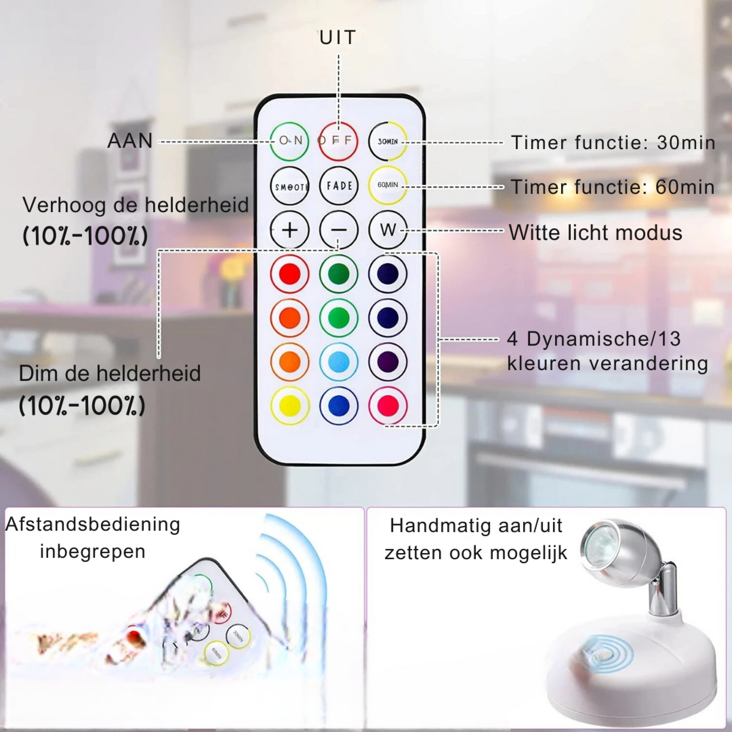 FloraLight™ | Draadloze LED‑spot geeft sfeer & accentlicht