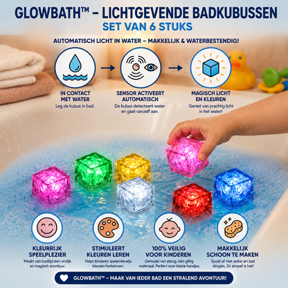 GlowBath™ | Magische lichtkubussen voor in bad