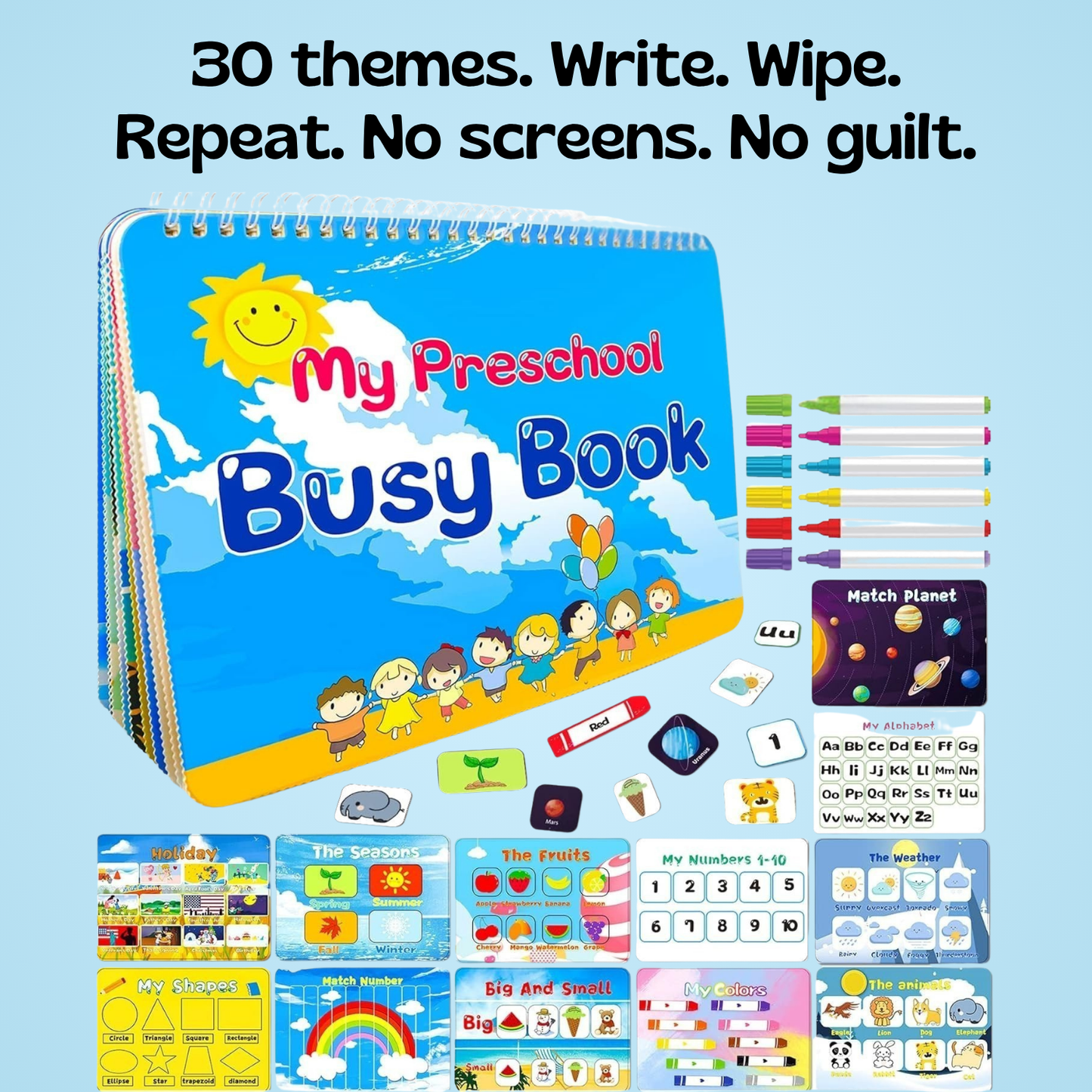 TibaToes™ Montessori Preschool Busy Book