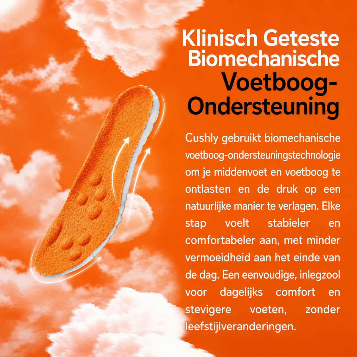 Cushly Massage Inlegzolen - Voetondersteuning voor Elke Stap