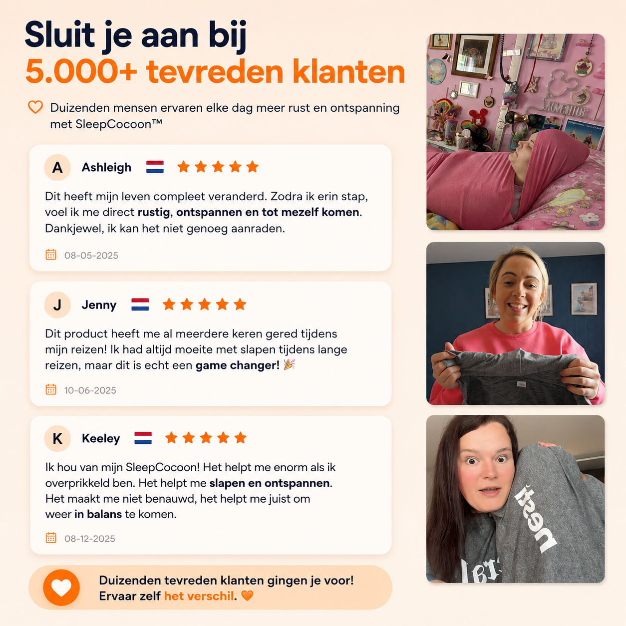 SleepCocoon™ | Voel je veilig en ontspannen tijdens het slapen