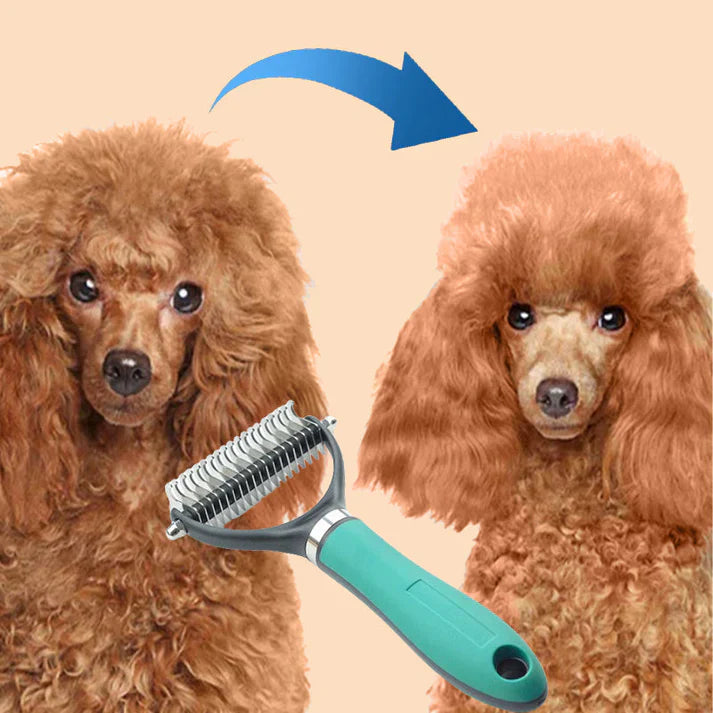 ⏰LAST DAY SALE: Only £6.99🔥Dual-Sided Pet Grooming Comb for Dogs & Cats