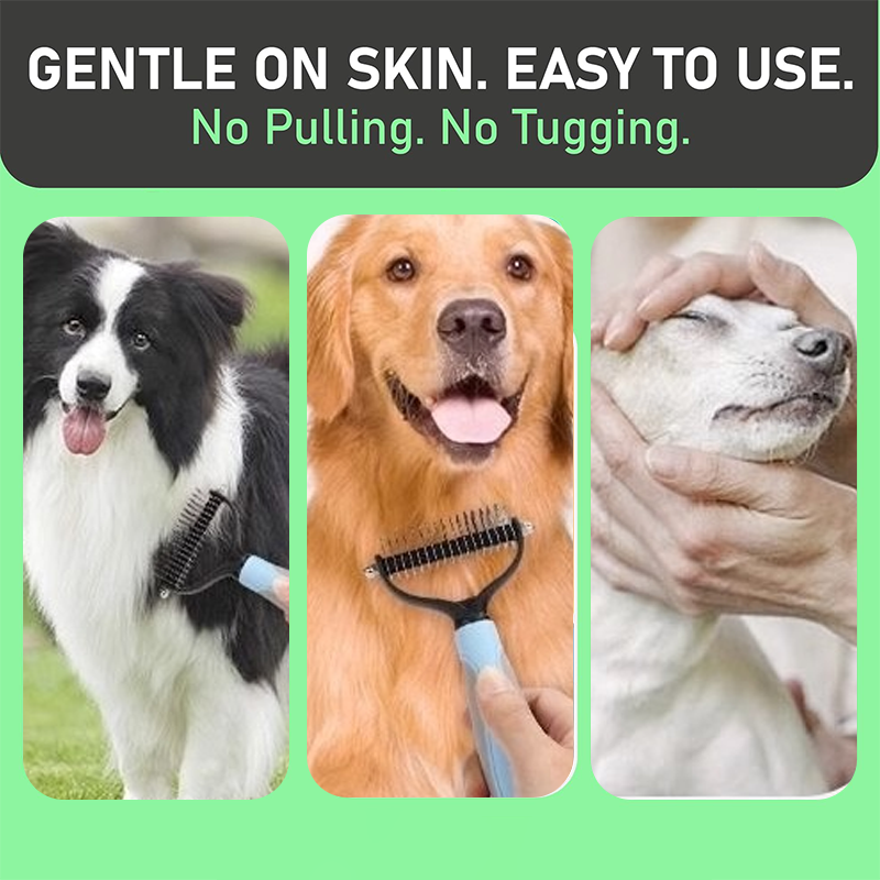 ⏰LAST DAY SALE: Only £6.99🔥Dual-Sided Pet Grooming Comb for Dogs & Cats